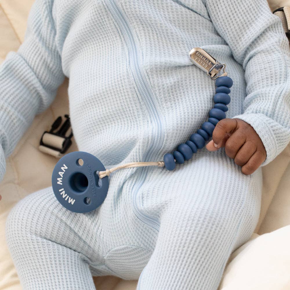 Mini Man Bubbi™ Pacifier: Blue
