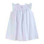 White Big Sister Smocked Bishop Dress: 2T