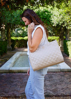 Shane Tote NUDE QUILTED DQ