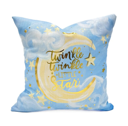 Blue Twinkle Twinkle Pillow