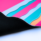 Mahjong Mat- Blue Scallop Color Wave