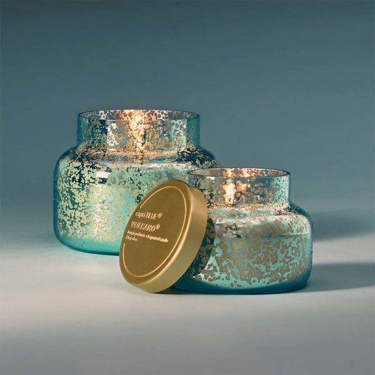 VOLCANO AQUA OPALINE PETITE JAR, 8 oz