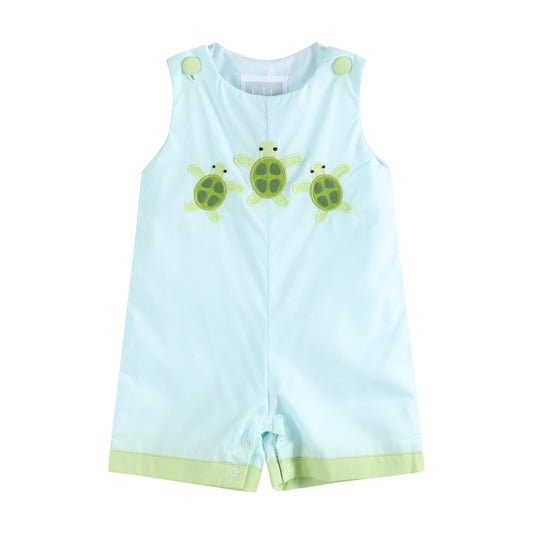 Blue Baby Turtles Shortalls