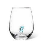 Seahorse Icon Stemless Wine Glass-4.5"H(20oz)