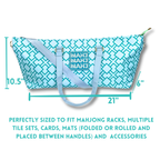 Mahjong Tote Bag-Stripes- Pink & Red