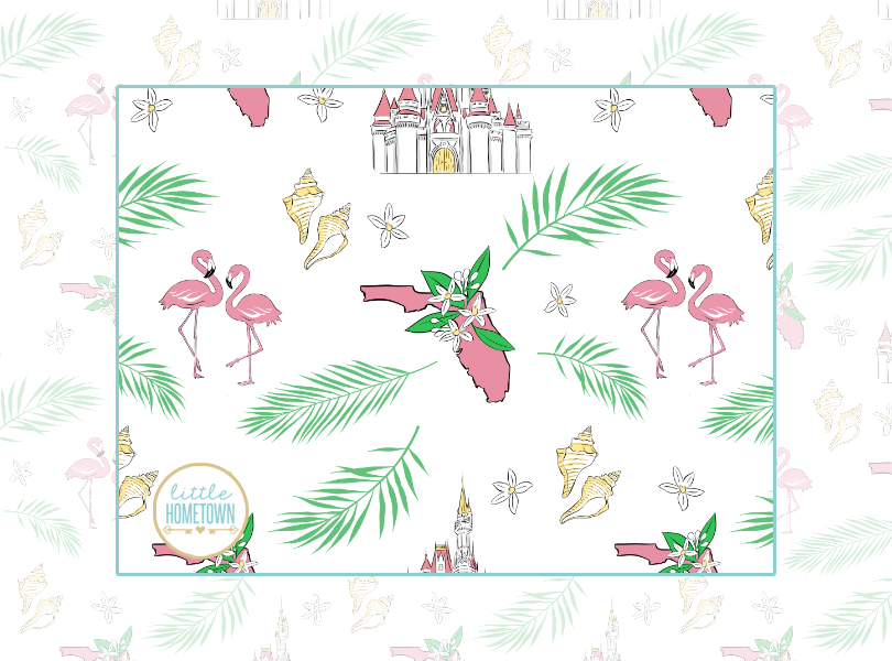 Florida Girl Burp/Bib Combo