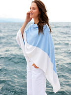 Madeleine Travel Poncho: Bluebell