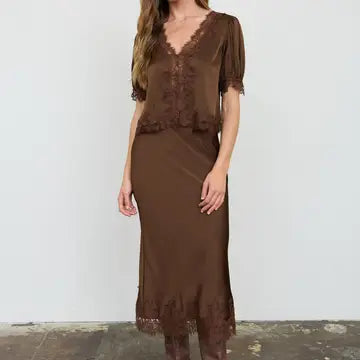 Chocolate Lace Skirt