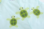 Blue Baby Turtles Shortalls