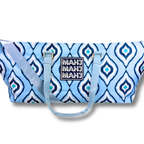 Mahjong Tote Bag-Stripes- Pink & Red