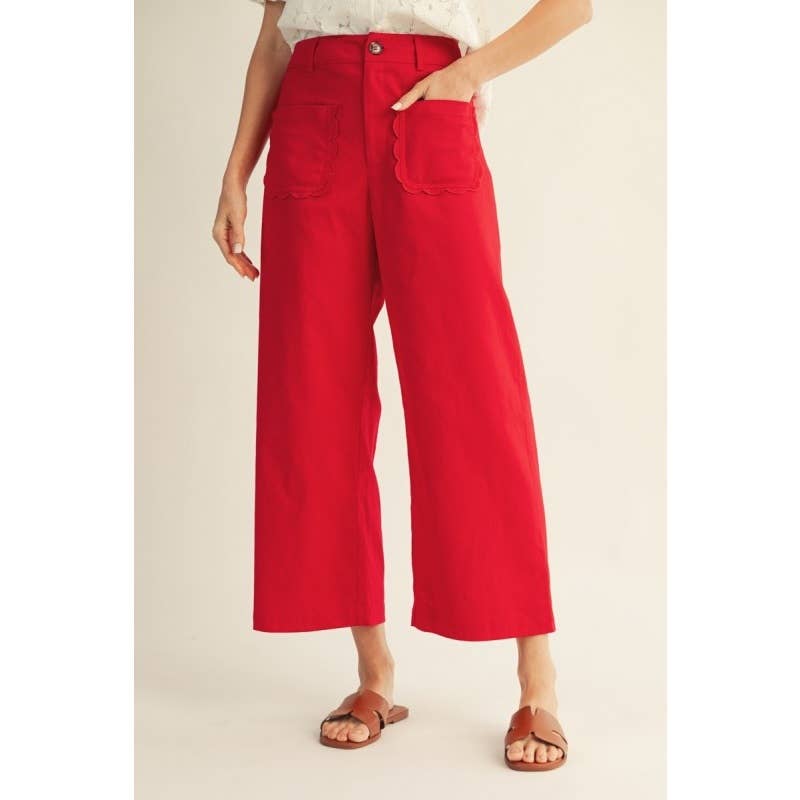 Scarlet Scallop Pants