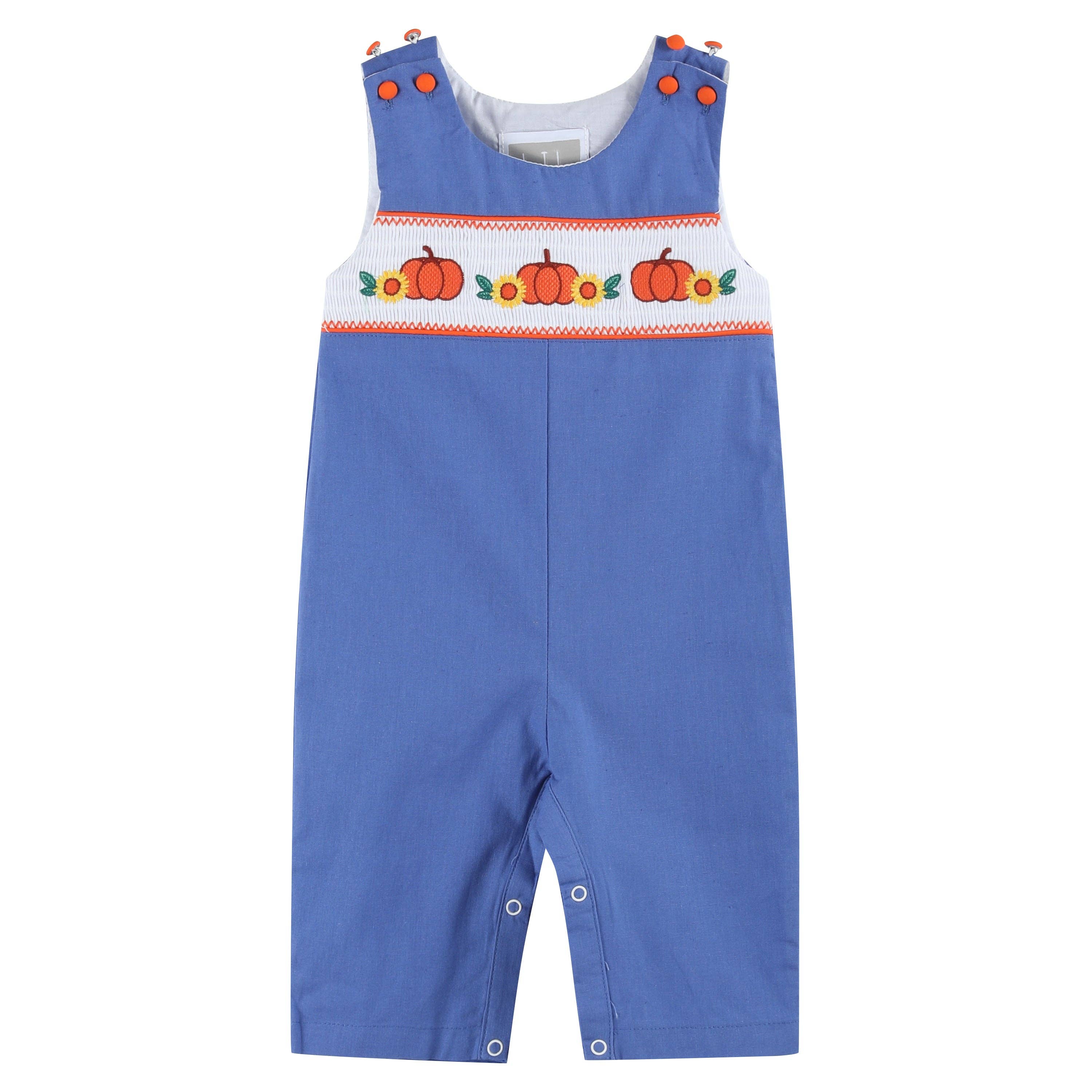 Blue Pumpkin Sunflower Smocked Longall