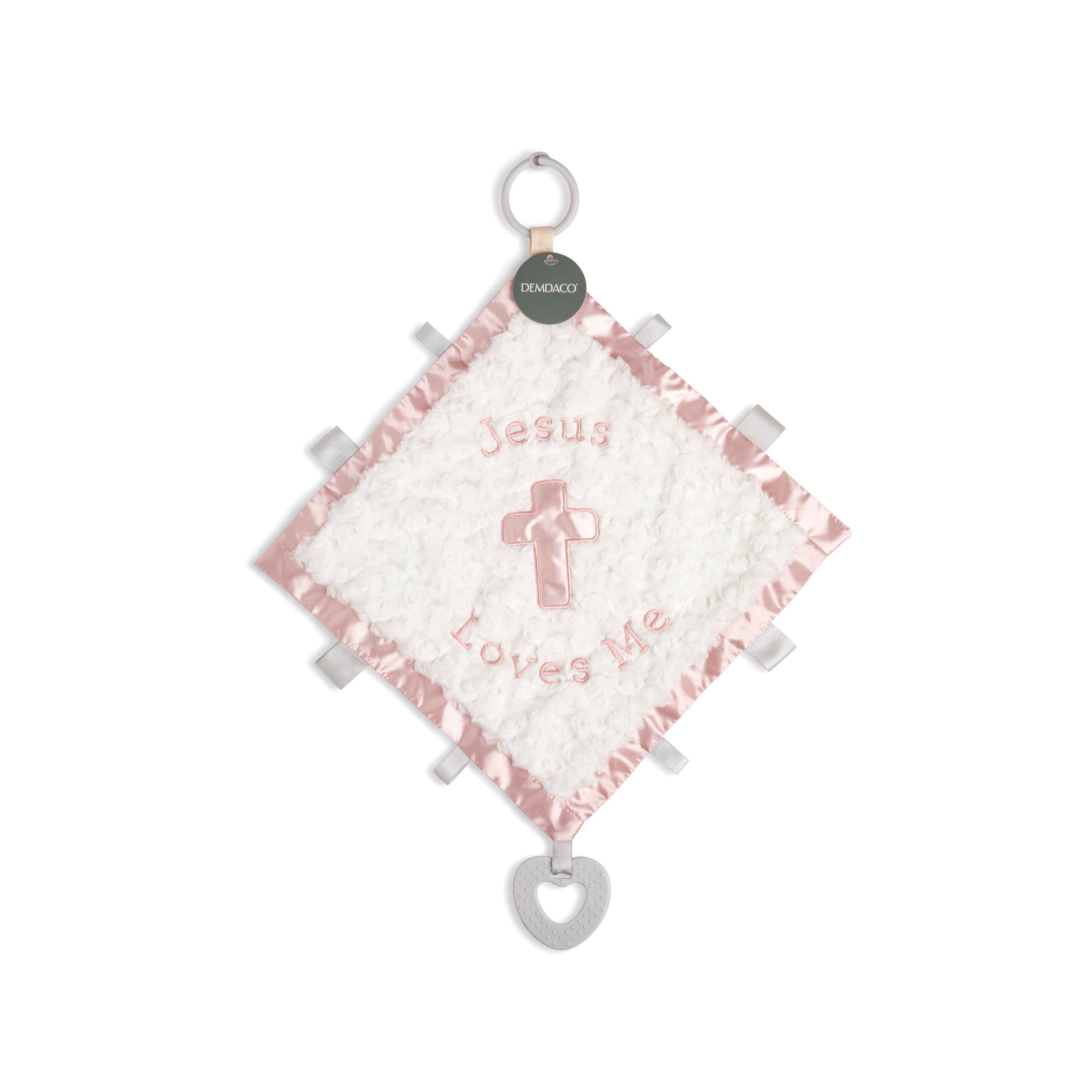 Jesus Loves Me Activity Blankie - Pink
