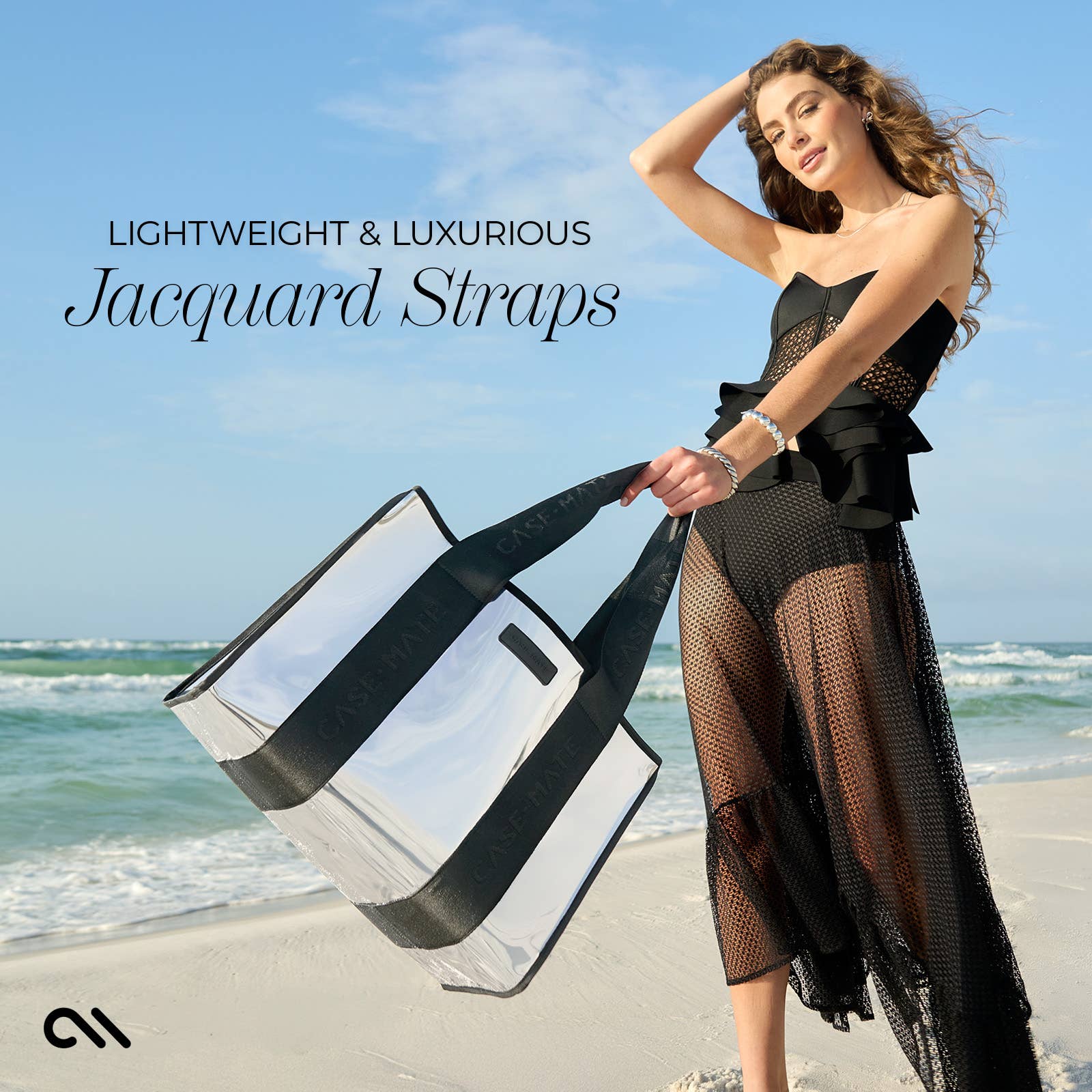 Case-Mate Silver Chrome Beach Tote Shoulder Bag