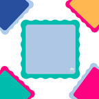 Mahjong Mat- Blue Scallop Color Wave