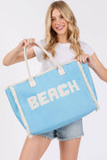 Embroidered Beach Tote