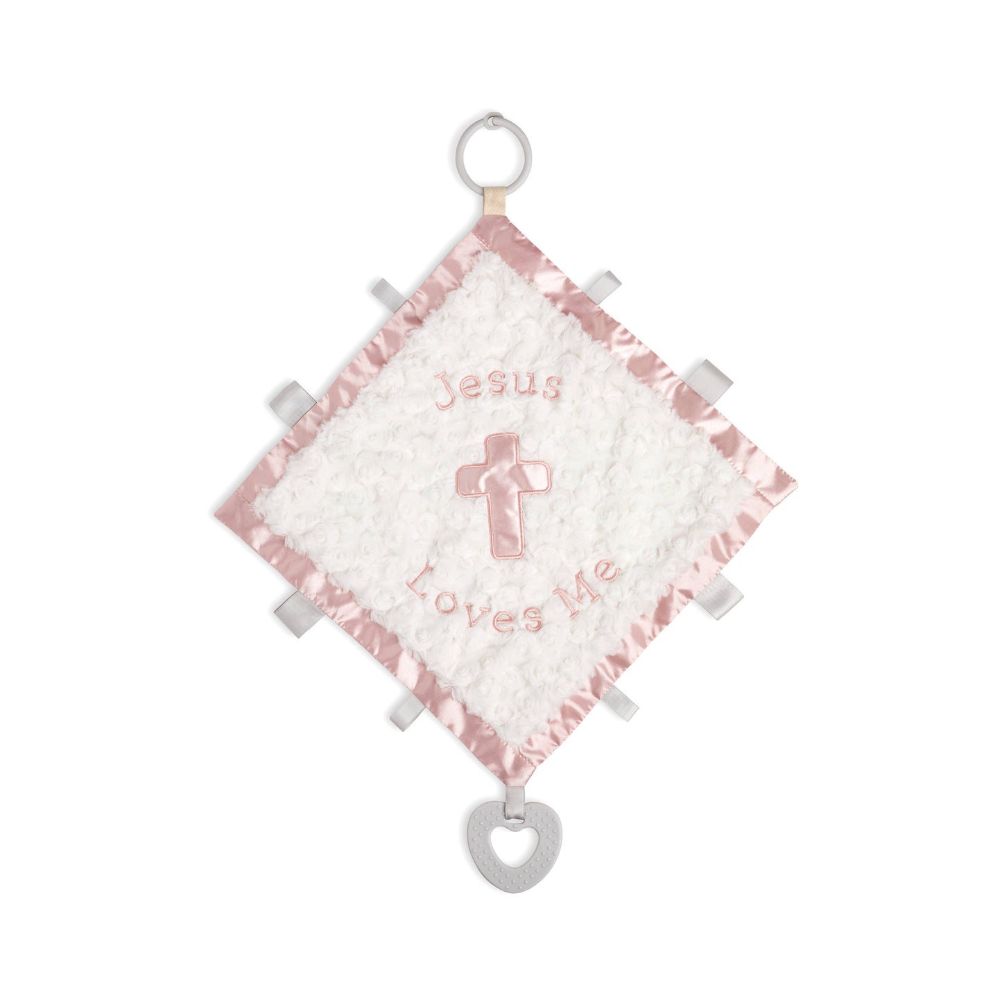 Jesus Loves Me Activity Blankie - Pink