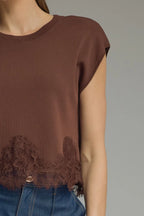 Cocoa Lace Sweater Knit Top
