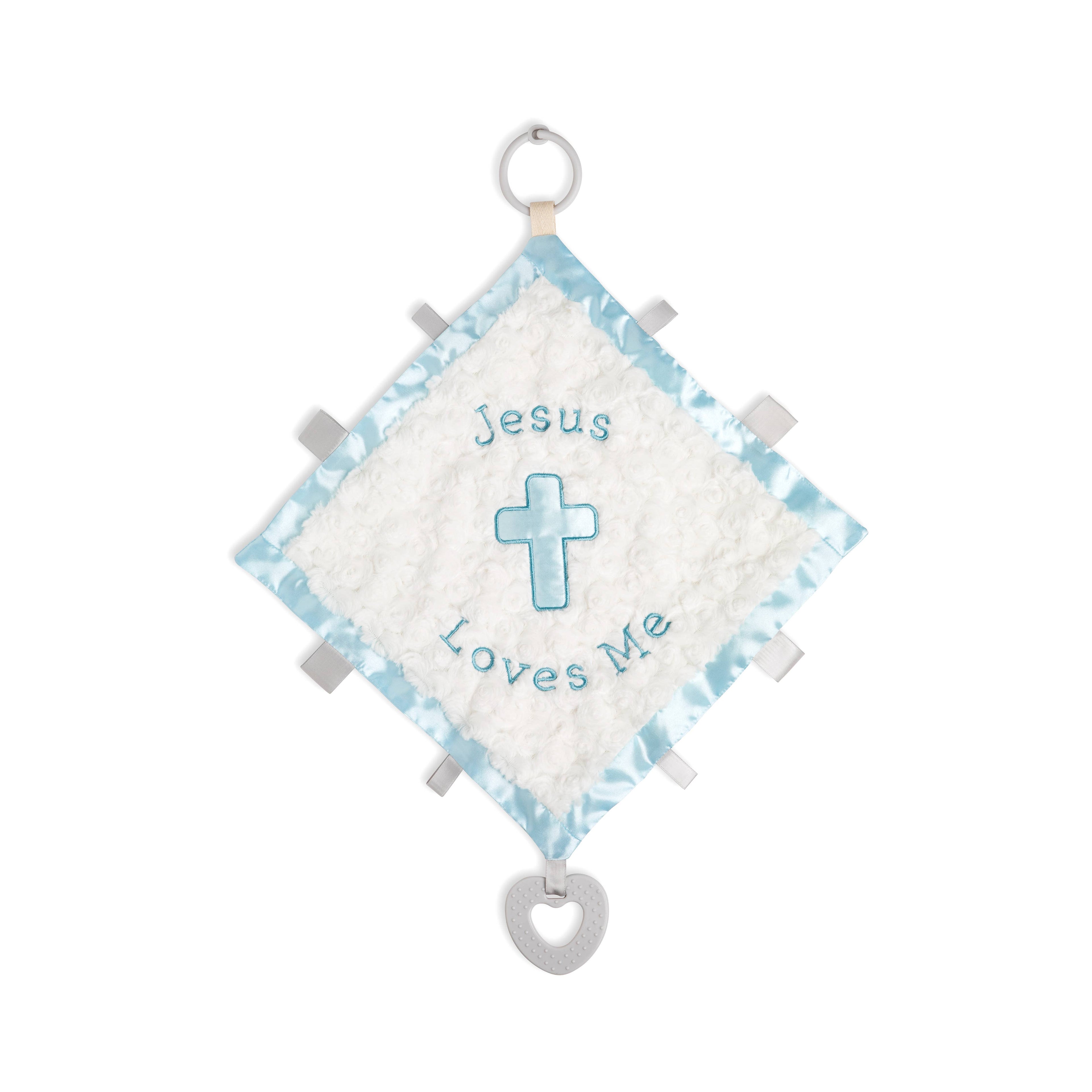 Jesus Loves Me Activity Blankie - Blue