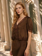 Chocolate Lace Top