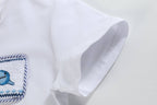White Shark Smocked Set