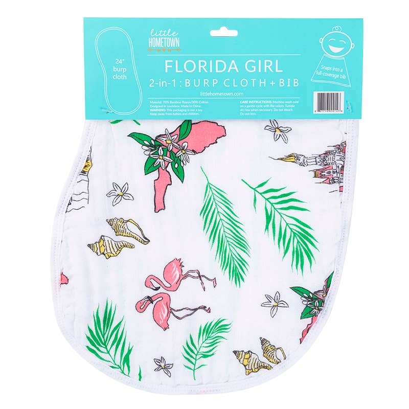 Florida Girl Burp/Bib Combo