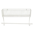 Large Antique White Farmhouse Towel Rack
