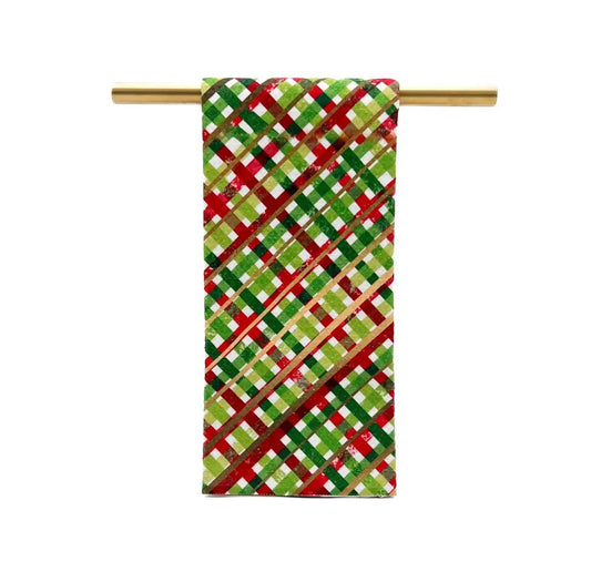 Christmas Plaid Tea Towel