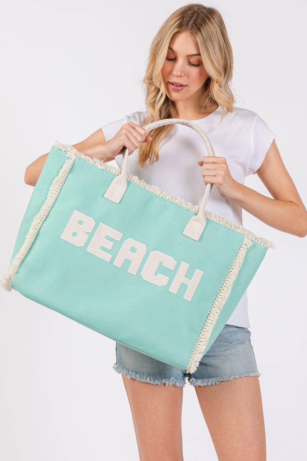 Embroidered Beach Tote
