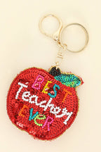 Best Teacher Ever Apple Keychain