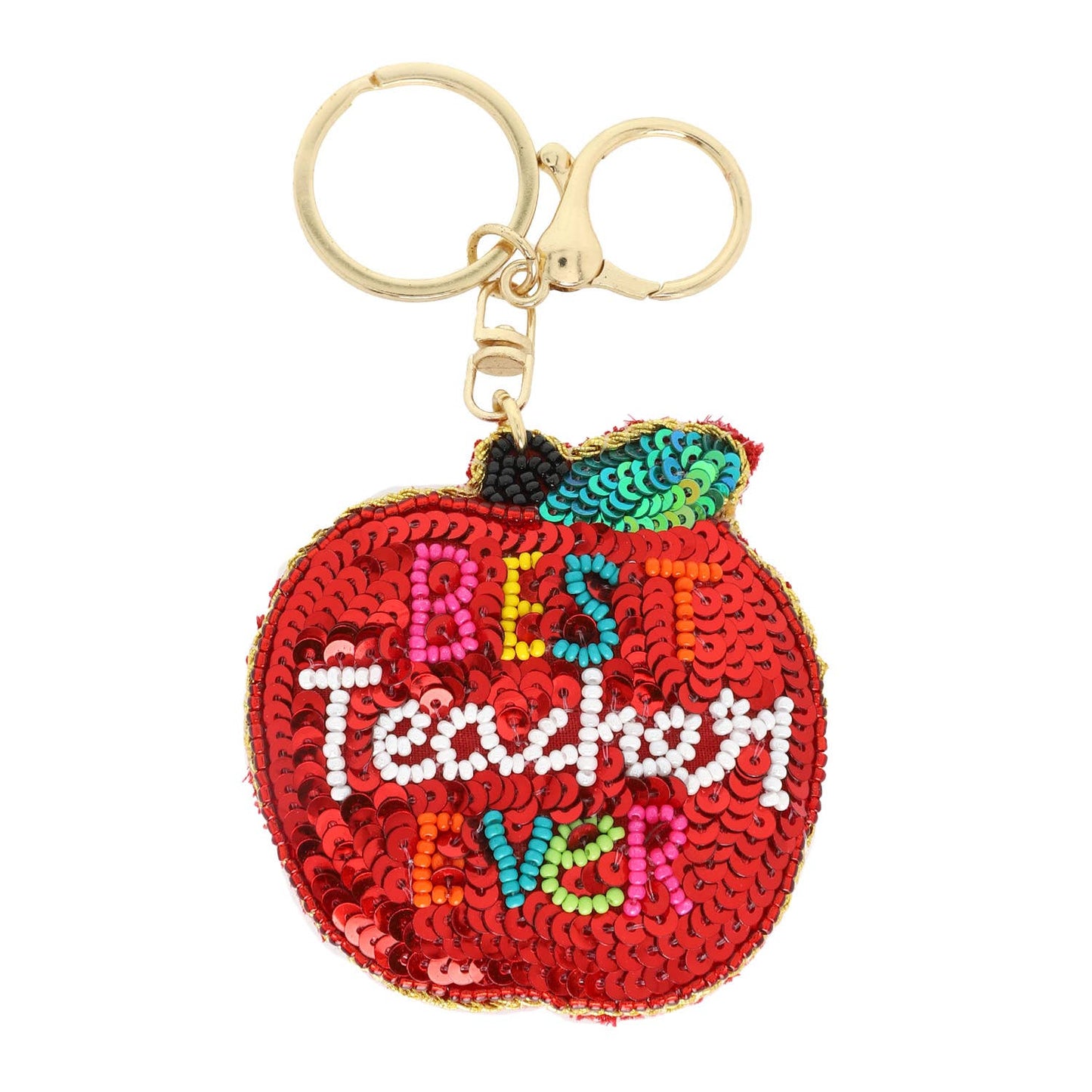 Best Teacher Ever Apple Keychain