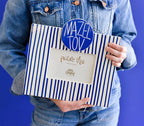 Indigo Skinny Stripe Mini Rectangle Frame