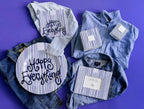 Indigo Skinny Stripe Big Happy Everything Round Platter