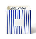 Indigo Skinny Stripe Medium Mini Nesting Cube