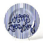 Indigo Skinny Stripe Big Happy Everything Round Platter