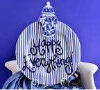 Indigo Skinny Stripe Big Happy Everything Round Platter