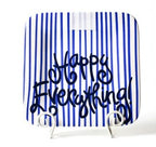Indigo Skinny Stripe Mini Happy Everything Platter