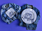 Indigo Skinny Stripe Mini Happy Everything Platter