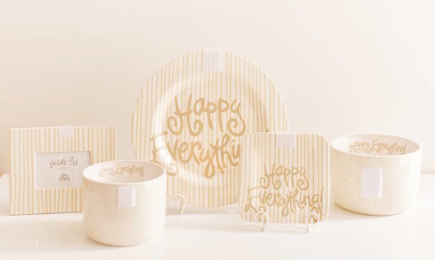 Neutral Small Dot Happy Everything Mini Bowl
